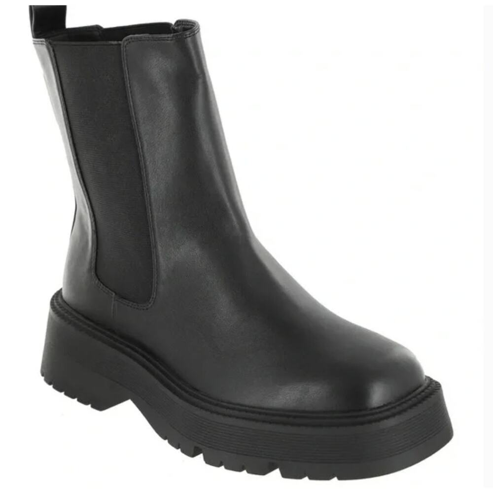 MIA Black Lug Chelsea Boots